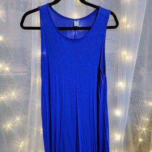 Old Navy Sleeveless Blue Mini Swing Dress Size Large